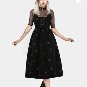 Elegant Black Dress with Gold Accents